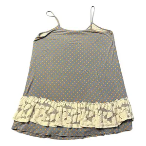 Matilda Jane Polka Dot Lace‎ Ruffle Hem Camisole Top Blue Orange Women L 24522T thumbnail 3