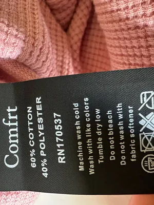Comfrt Waffle Knit Wide Leg Lounge Pant Pink Womens XXS thumbnail 4