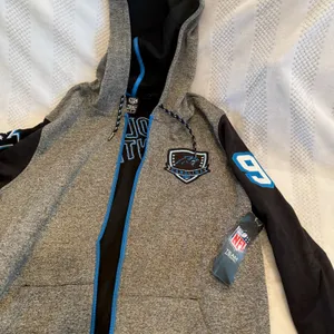 nwt new NFL carolina panthers hooded zip up sweatshirt size small S thumbnail 4