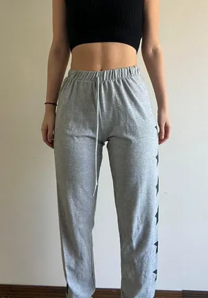 Grey Star Print Sweatpants Gray thumbnail 5