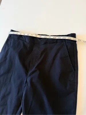 STUSSY women's cotton pull up straight leg pants black, size L thumbnail 3