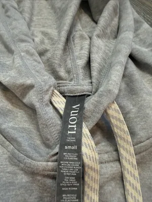 Womens Vuori Lightweight light Gray Camo longsleeve Hoodie hooded top small thumbnail 2