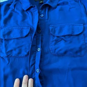 Tommy Hilfiger Royal Blue Long Sleeve Button Down Shirt Small thumbnail 5