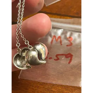 925 sterling silver broken heart earrings 2.5inch long m3 3.59g broken heart thumbnail 3