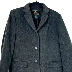 M Ralph Lauren Women's Three-Button Wool Cashmere Trench Reefer Coat grey thumbnail 6