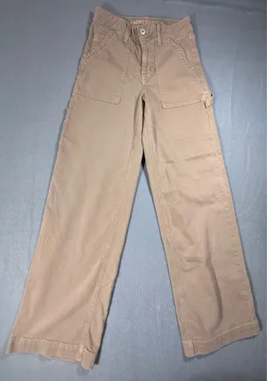 Women’s American Eagle Tan Wide Leg Stretch Cargo jeans thumbnail 1