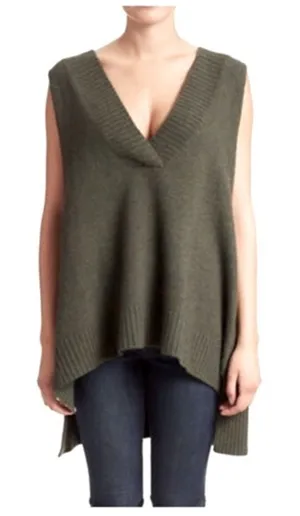 Free People Hilo oversized wool v-neck high low tunic thumbnail 1