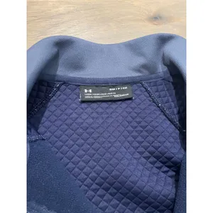 Under Armour Navy Gray Accent Quilted Quarter‑Zip Sweatshirt Size S thumbnail 2