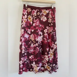 Free People Intimately Sweet Talker Floral Midi Skirt Size Medium thumbnail 6