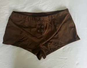 edikted suede western micro mini shorts thumbnail 1