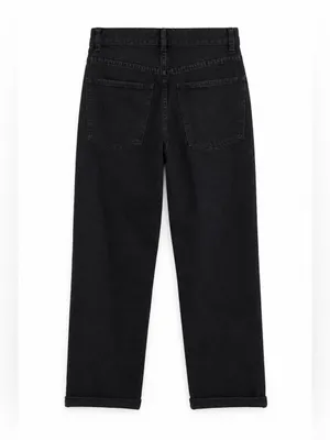 Zara Women Black High Rise Wide Leg Jeans Size 4 Cotton Lyocell Denim thumbnail 4