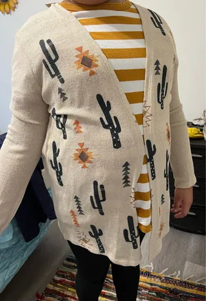 Cactus cardigan Tan Size M thumbnail 1