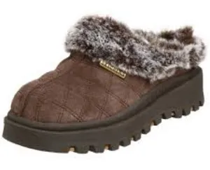 Skechers Y2K platform mules slip on shoes faux fur lined‎ size 6.5 thumbnail 1