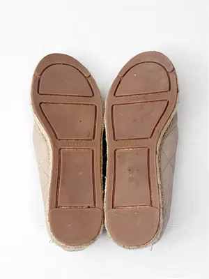 TALBOTS Izzy Quilted Nappa Leather Upper Espadrille Captoe Flats Size 8.5 Preppy thumbnail 2