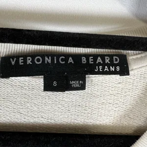 Veronica Beard Sweatshirt Womens Small Cream Ivory Natti Crop‎ French Terry Pima thumbnail 6