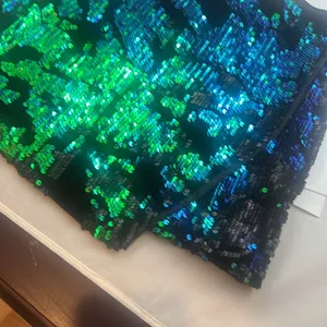 Forever 21 - black sequin skirt, blue/green sequins. Size Small thumbnail 2
