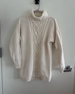 GAP Turtleneck Cable Knit Sweater Dress thumbnail 1