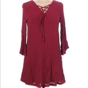 Entro medium fuschia lace up sexy summer dress thumbnail 4