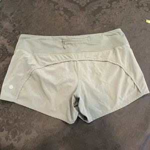 Lululemon run time shorts Olive green 10 women 4” thumbnail 2