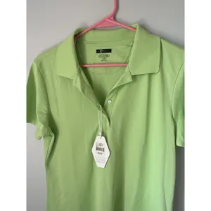 NWT Greg Norman Large Polo Shirt Womens Green Short Sleeve Stretch Golf Play Dry thumbnail 8