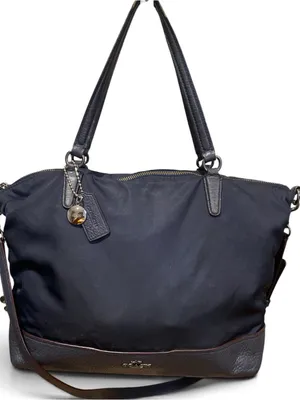 Coach Blake Nylon and leather carryall gunmetal thumbnail 1
