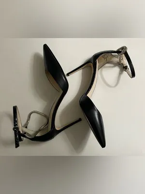Nine West Black Terasa Pointed-Toe Ankle-Strap & Silver Accents Strap Heels 6.5 thumbnail 10
