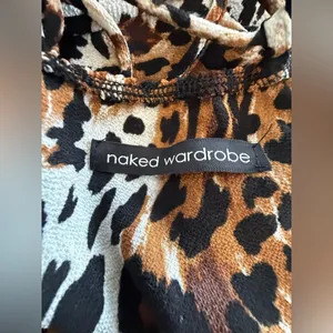 Naked Wardrobe‎ Leopard Print Dress Size Large thumbnail 5
