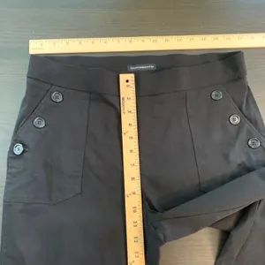 Counterparts Womens Black Sailor Button Pull On Straight Leg Pants Sz‎ L Coastal thumbnail 6