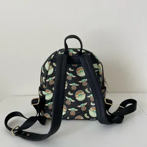 NWOT‎ Loungefly Disney Parks Mandalorian Baby Yoda Grogu mini backpack bag thumbnail 3