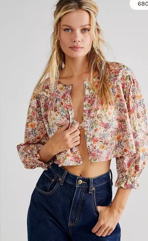 For Love & Lemons Theodora Crop Top thumbnail 1
