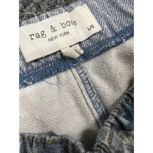 Rag & Bone Miramar Wide Leg Trompe L'oeil Sweatpant Jeans Light Wash L thumbnail 5
