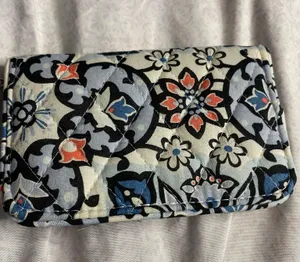 Vera Bradley blue and pink floral wallet thumbnail 7