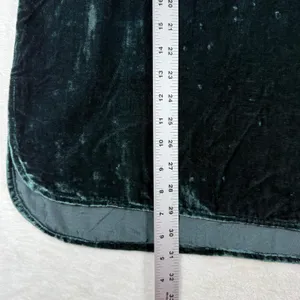 John Mark Dark Green Velvet Tunic Shirt Long Sleeve Collared Viscose Blend M thumbnail 5