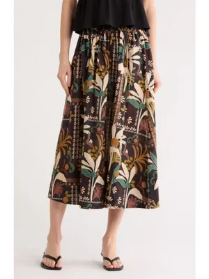 💕JASON WU💕 Printed Skirt ~ Block Moody Tropical Print Large L NWT thumbnail 5