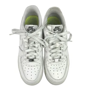 Nike Air Force 1 White Low Top Lace Up Round Toe Walking Sneakers Shoes Size 8 thumbnail 3