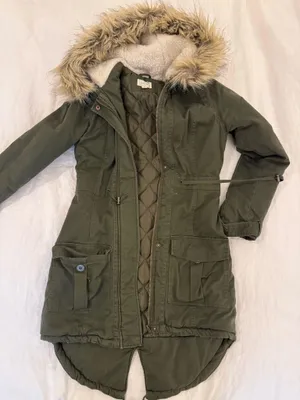 LA Hearts olive green coat thumbnail 1