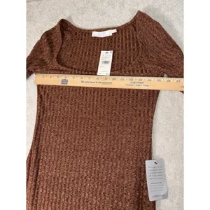 astr the label kylie dress brown ribbed midi slit nwt‎ small thumbnail 10