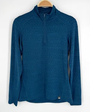 REI Co-op‎ Midweight Quarter Zip Pullover Medium Blue Heathered Gorpcore Hiking thumbnail 1