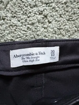 Abercrombie&Fitch The ‘90s Straight Ultra High Rise Faux Leather Pants NWT 30/10 thumbnail 7