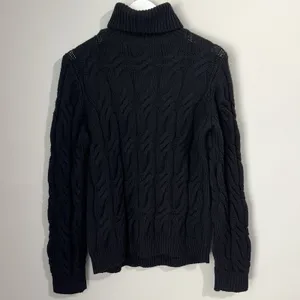 J Brand‎ Sweater Women's Medium Noella 100% Wool Cable Knit Turtleneck Chunky thumbnail 6