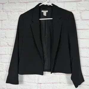 H&M Women's Black Blazer Size 6 thumbnail 1
