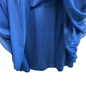 David's Bridal Navy Blue Sleeveless Chiffon Draped Pleated Bride's Maid‎ Dress 8 thumbnail 5
