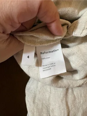 Reformation Torta Linen Jumpsuit in Sand Beige thumbnail 9