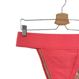 Free People free-est Dylan Lurex High-Waist‎ Bikini Bottom Coral Pink Size XL thumbnail 6