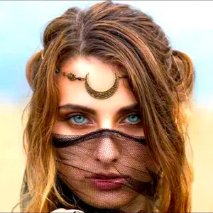 Crescent Moon Head Chain Vintage Style Headwear Hollow Pattern Gypsy‎ Bohemian thumbnail 1