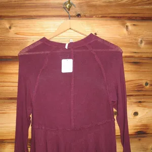 NWT Free People Maroon Top thumbnail 6