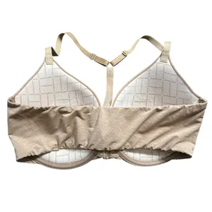Victorias Secret Racerback Semi Demi Bra Front Closure Beige 34DD Champagne thumbnail 4