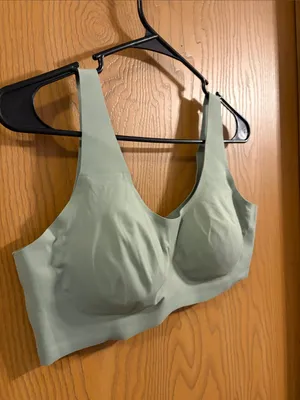 knix Women’s Sage Green LuxLift‎ Pullover Seamless Wireless Scoop-Neck Bra XL thumbnail 3