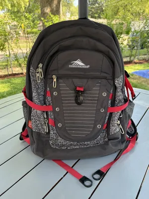 HIGH SIERRA Unisex Tactic Backpack 17” Laptop Pocket Gray Red Outdoor Travel Bag thumbnail 1