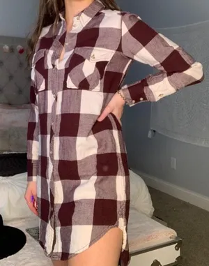 Altar'd State Flannel Dress thumbnail 1